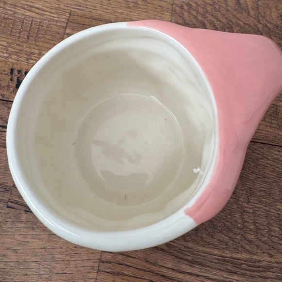 New Glitterville Papa Noel Mug Pink Ceramic Winking Santa Christmas - Picture 4 of 5